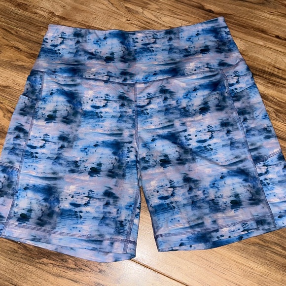 Zelos blue tie dye plus size shorts - Picture 1 of 3